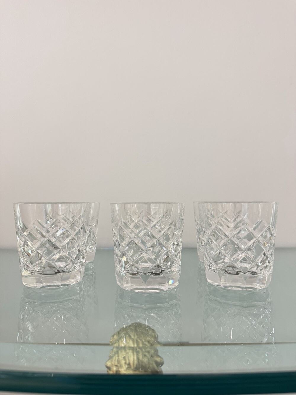 Vtg Gorham Crystal Whiskey Glasses Set Of 6 Cut Crystal Rocks Glasses Bakeware
